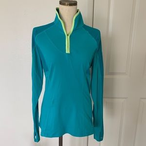 Lululemon Turquoise 1/4 Zip Top